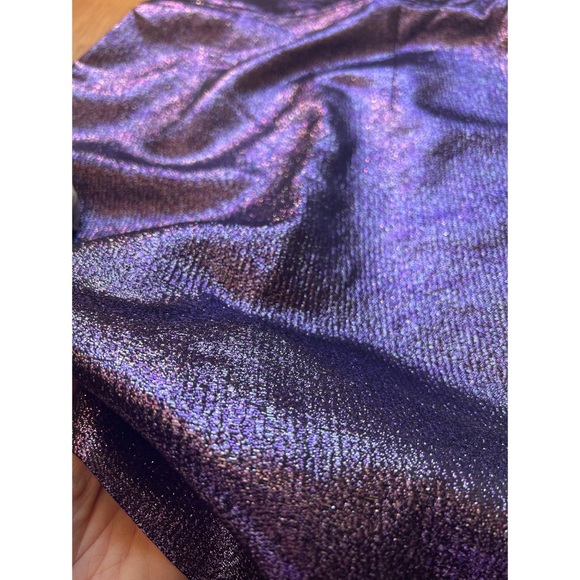 NWT Tibi chrome Purple Wool blend Strapless dress - Picture 6 of 7